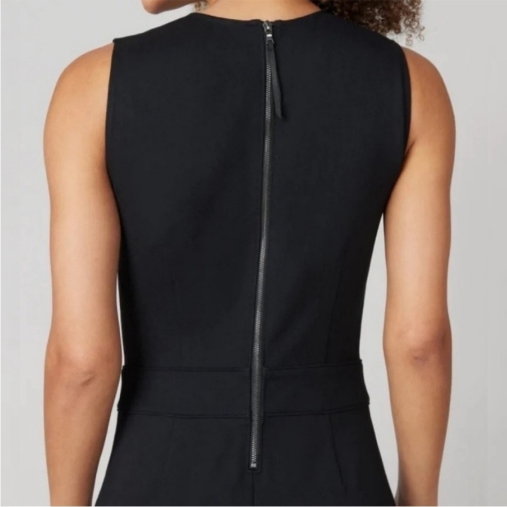SPANX Black Zippered Garment perfect sleeveless jumpsuit wide legged bottoms - Picture 3 of 12